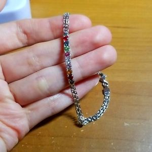 Birthstones Gems Stone Sterling Silver Bracelet